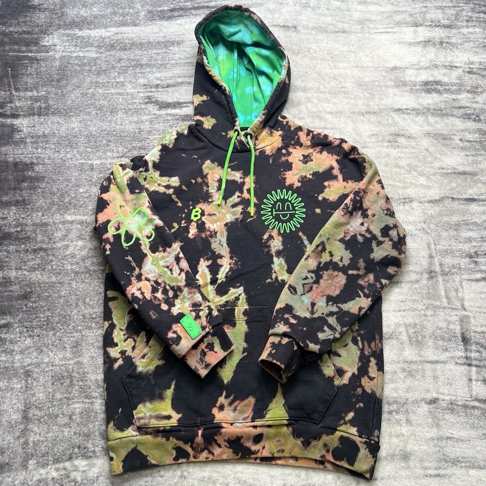 Cash By Cash App Sweatshirt Mens S Hoodie Pullover Tie Dye Graphic Heavy